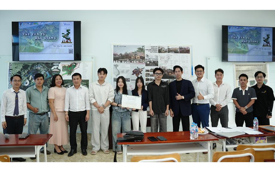 Sinh viên Kiến trúc Trường Đại học Thủ Dầu Một đạt thành tích cao tại cuộc thi thiết kế dự án du lịch Tây Yên Tử